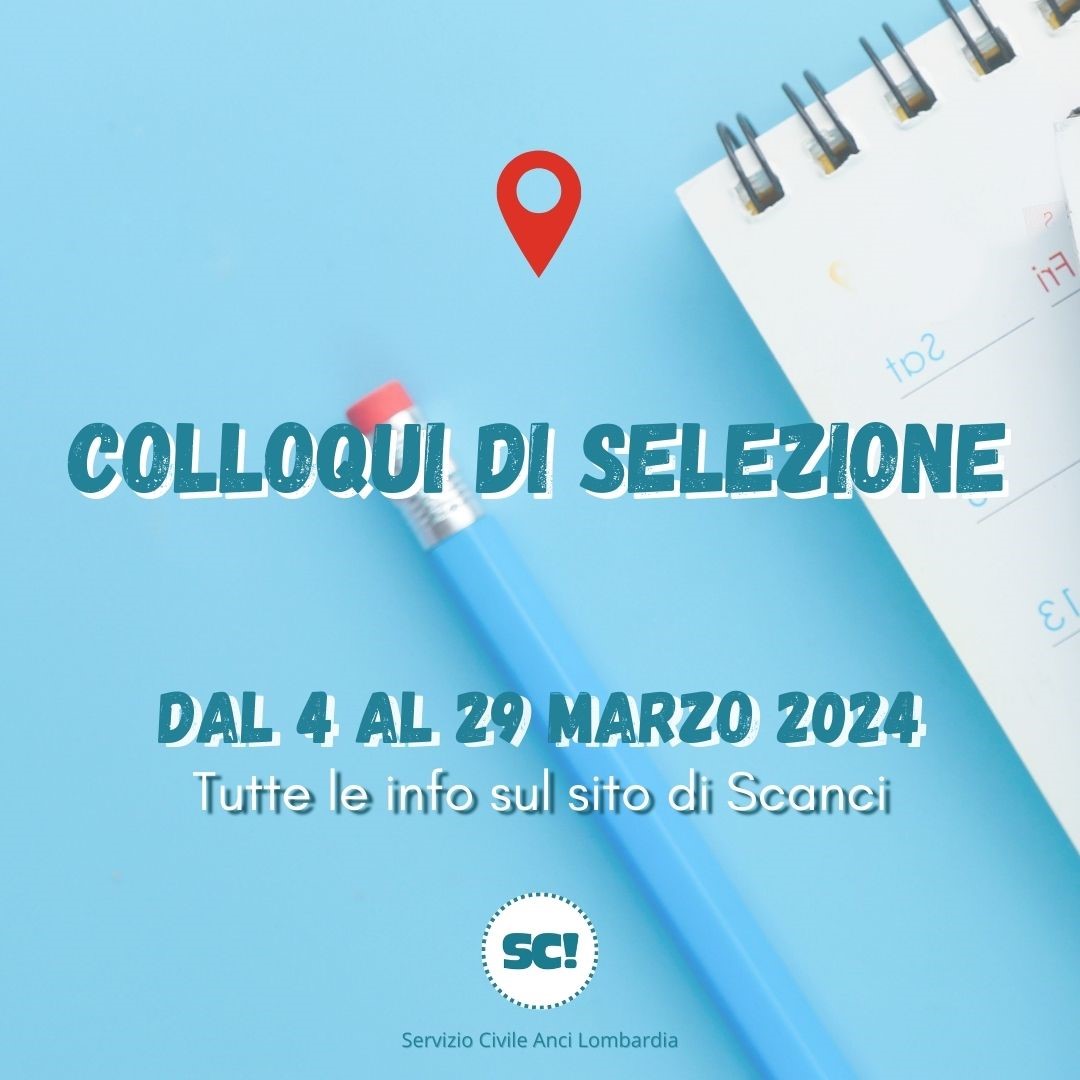 SCANCI - Il Servizio Civile dei Comuni ha avviato le procedure di selezione